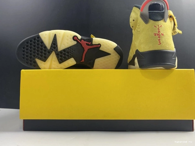 JORDAN YELLOW AIR TRAVIS SCOTT CN1084-300 X 6 0727